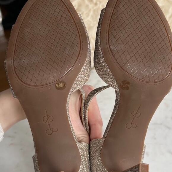 Jessica Simpson Rayli Sparkle Ankle Strap Heels - Picture 9 of 10